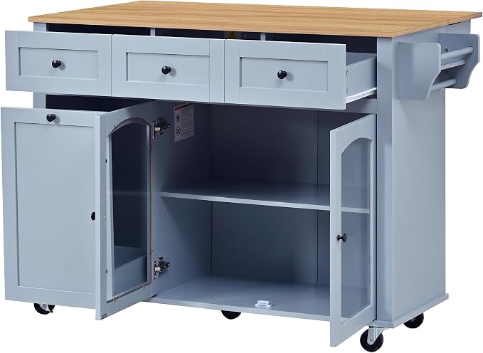 Blue Gray+walnut