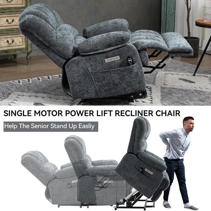 Blue-gray + Chenille + Fiber Foam and Polyester Fiber Pad