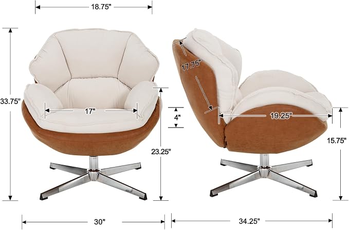 Beige Chenille, No Ottoman