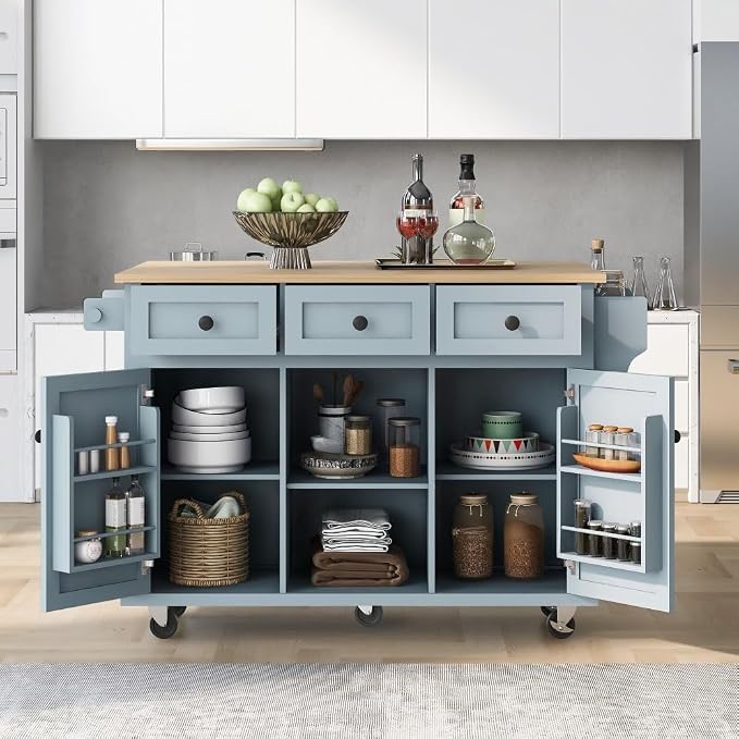 Blue + Mdf + Rubber Wood