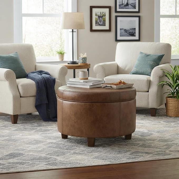 Distressed Brown Faux Leather