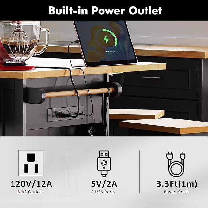 With 2 Bar Stools: Black