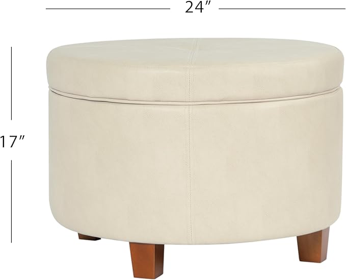 Cream Faux Leather