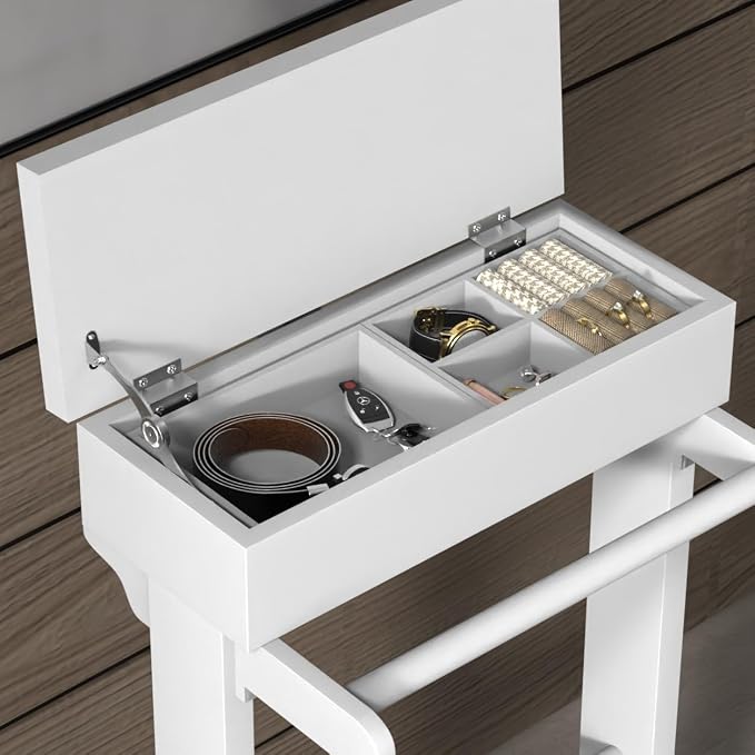 White with Flip Tray