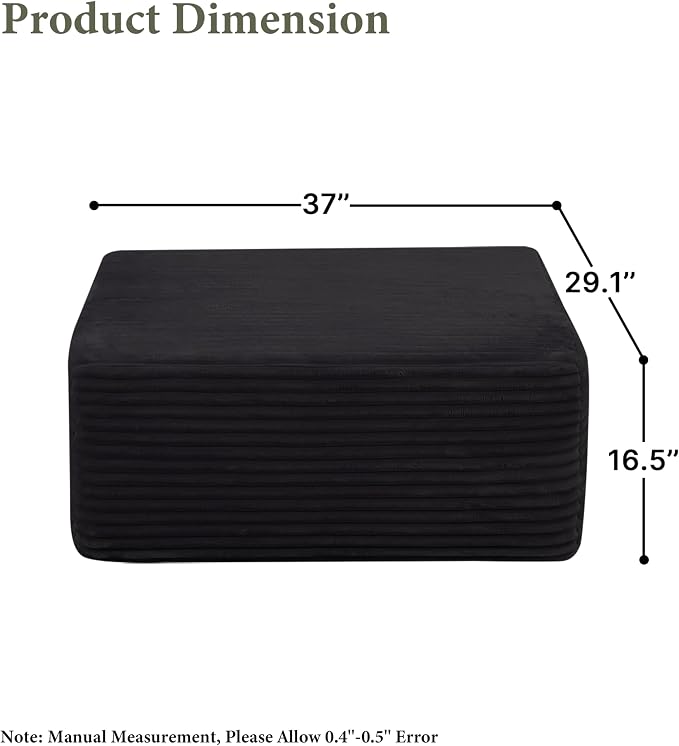 Black Plush Corduroy