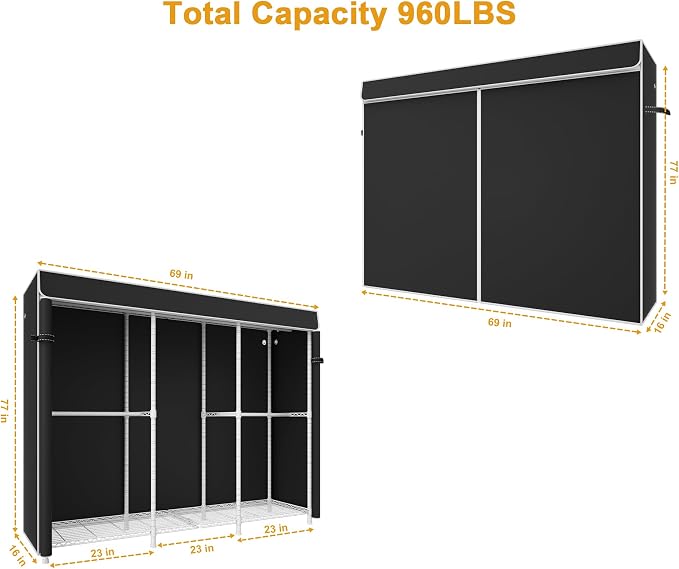 White Rack With Black Cover