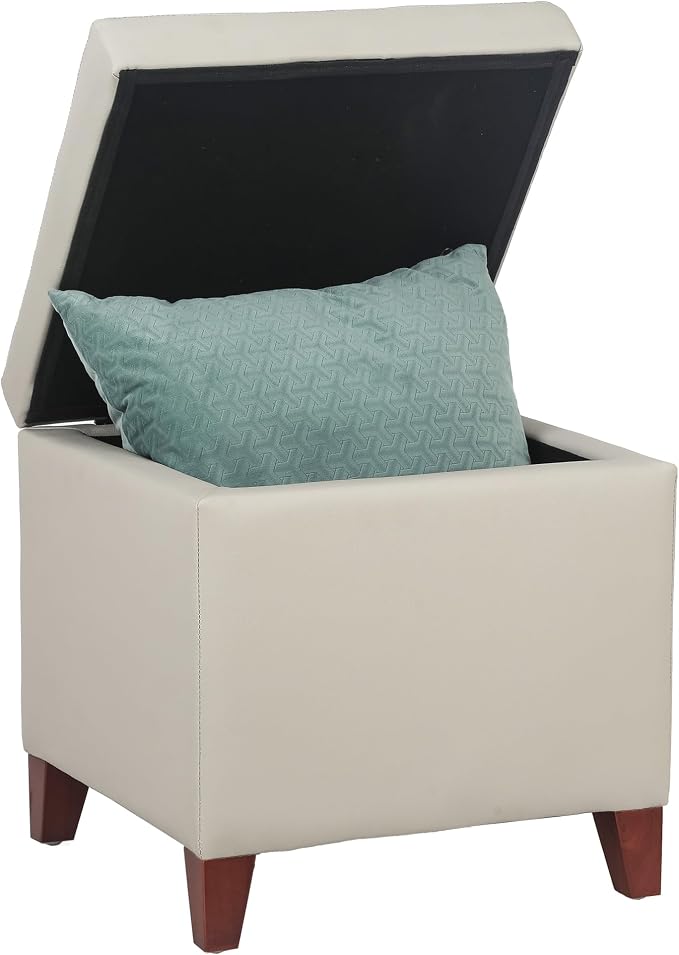 Leather Elephant Grey With Sturdy Wood Legs