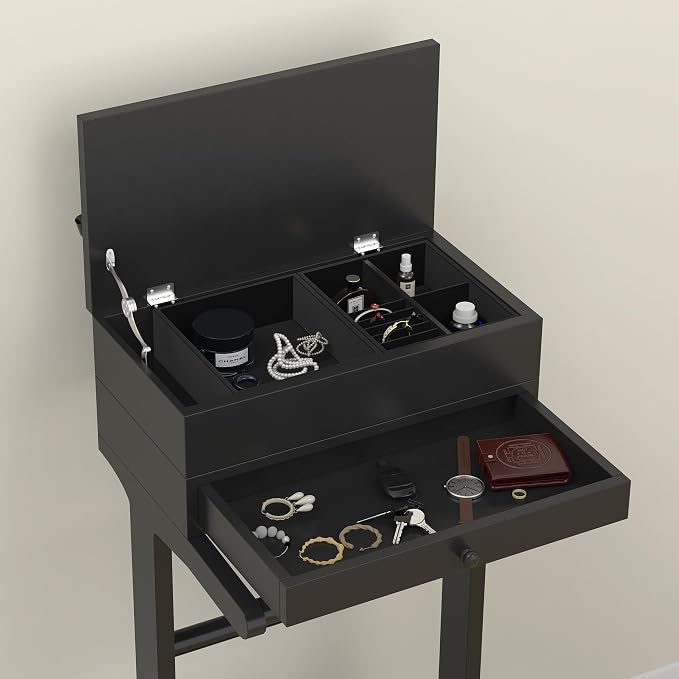 Black with Drawer & Flip Tray