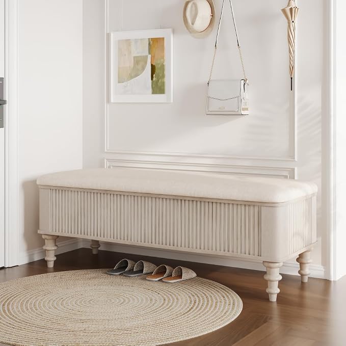 Beige + Rubber Wood + Linen