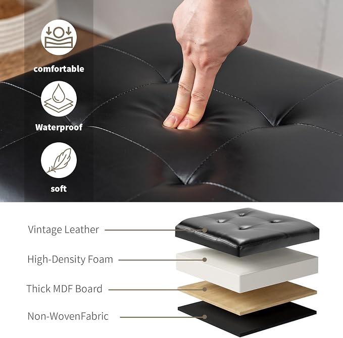 Style2 Faux Leather Black