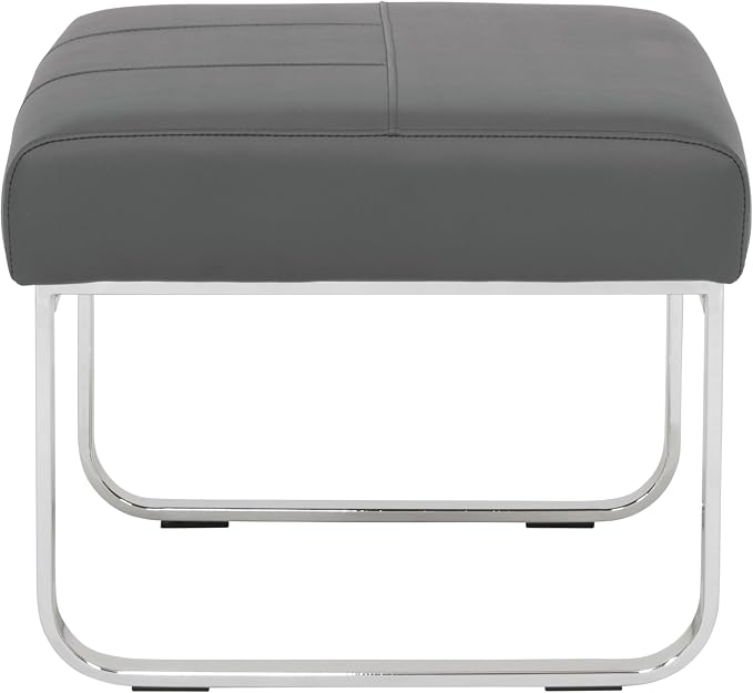 Allure Ottoman, Chrome/Smoke