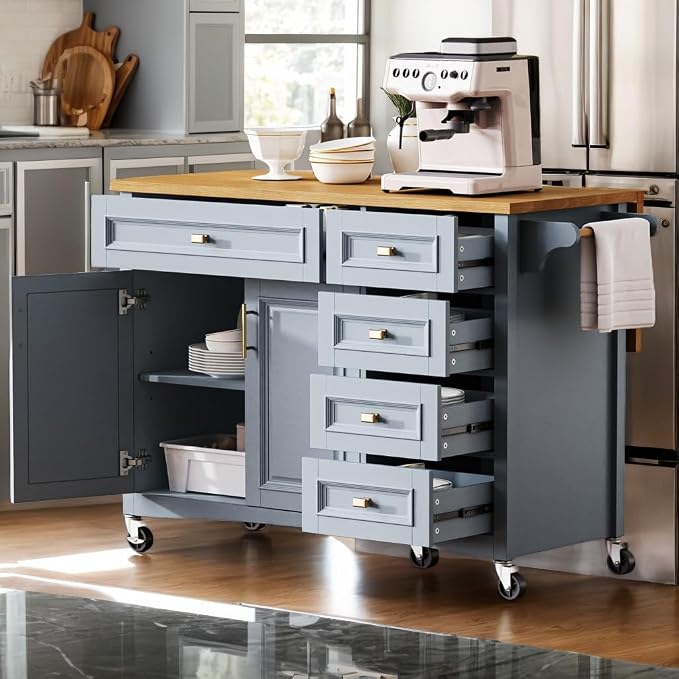 5 Drawers-grey Blue