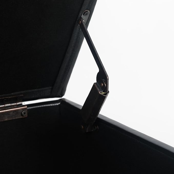 Leather Matte Black With Solid Wood Legs