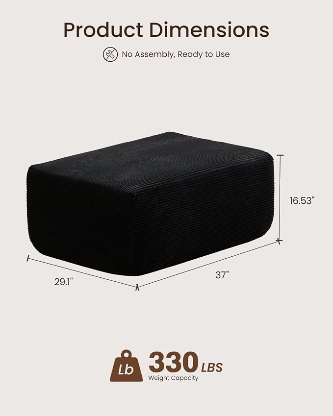 Black (Corduroy Fabric)
