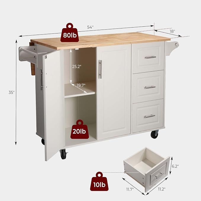 White-3 Drawers