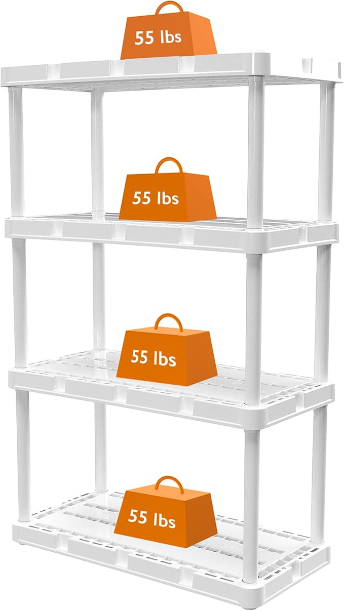 4 Shelf - White