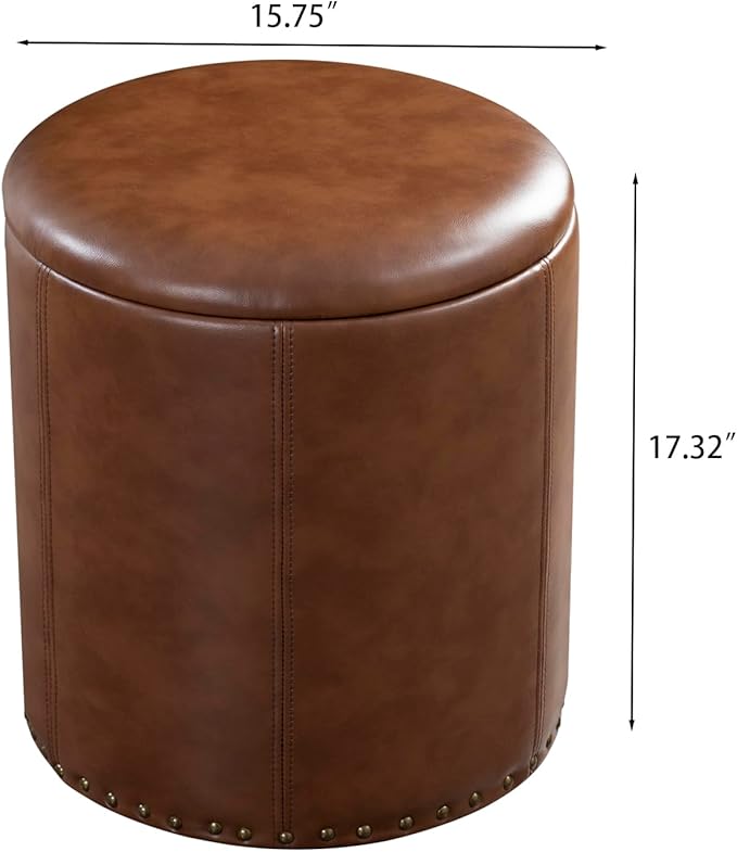 Brown Leather With Tray Lid