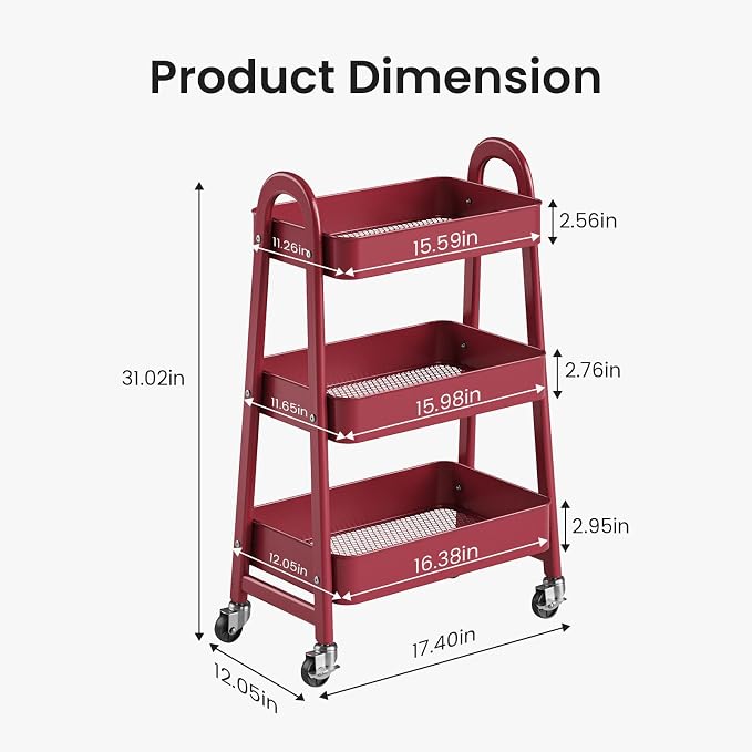 3 Tiers Red