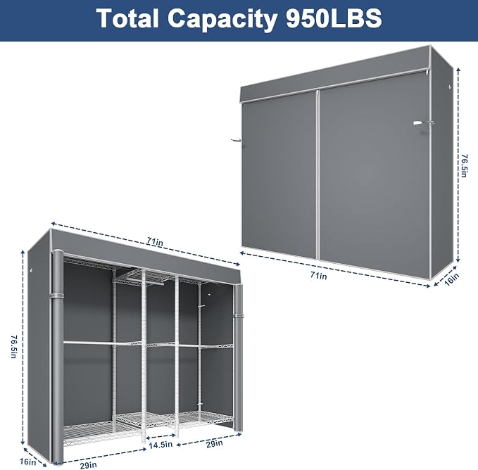 White Rack With Grey Cover