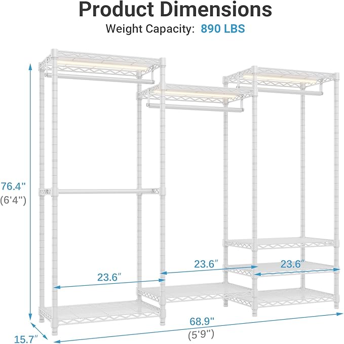 White Rack With Grey Cover