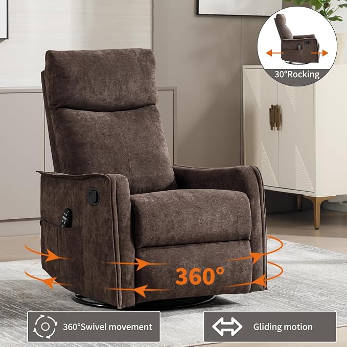 Brown + Metal & Wood + Fiber Foam and Polyester Fiber Pad