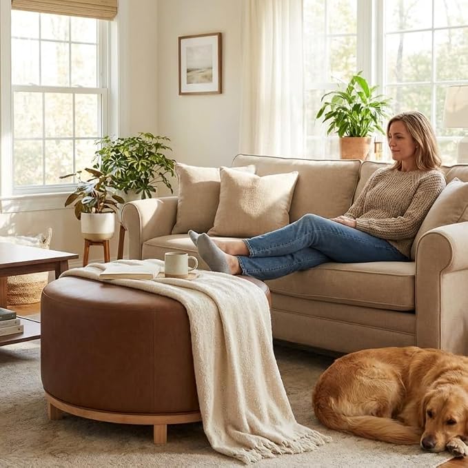 Chestnut Brown Faux Leather