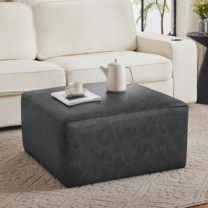 Black + Faux Leather + Foam + Plywood