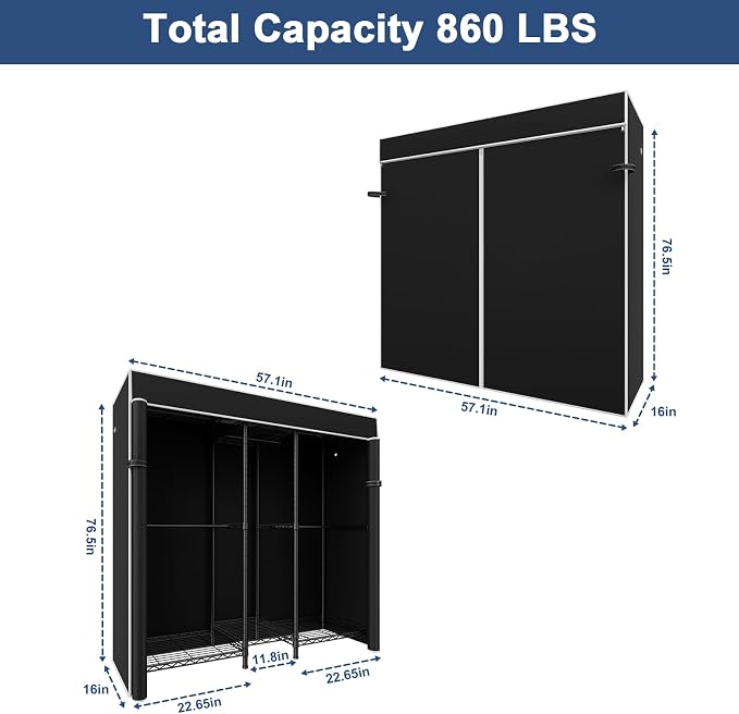 Black Rack With Black Cover