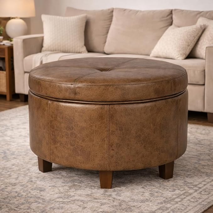 Distressed Brown Faux Leather