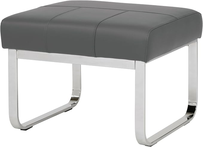 Allure Ottoman, Chrome/Smoke