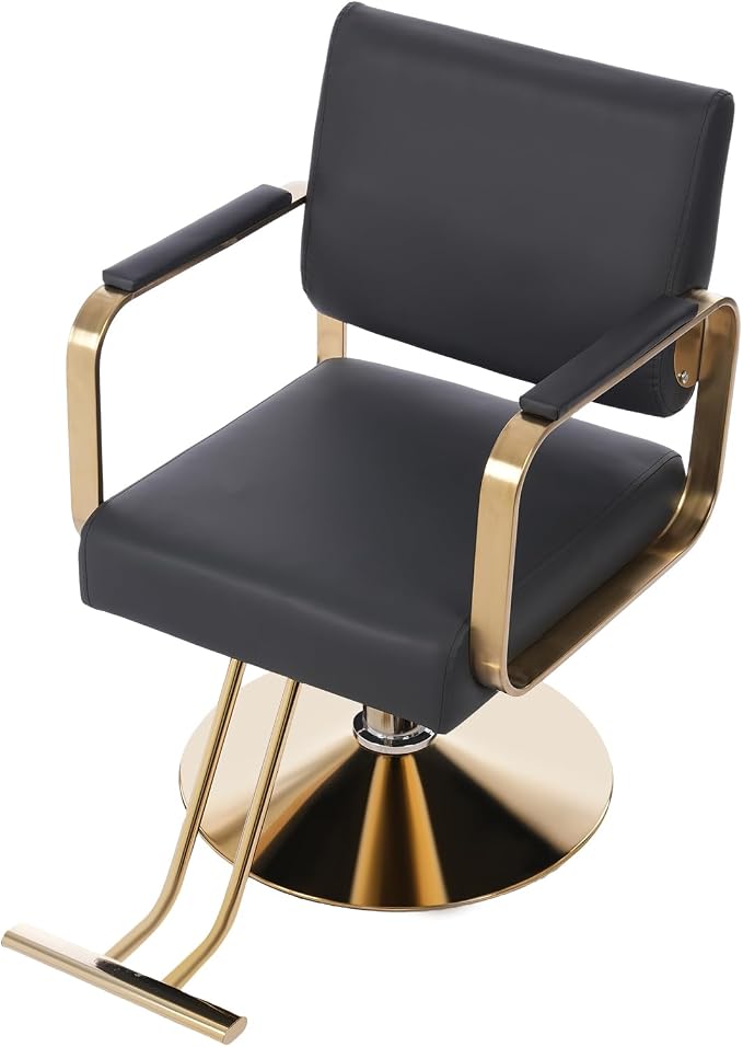 Gold Frame + Black Leather