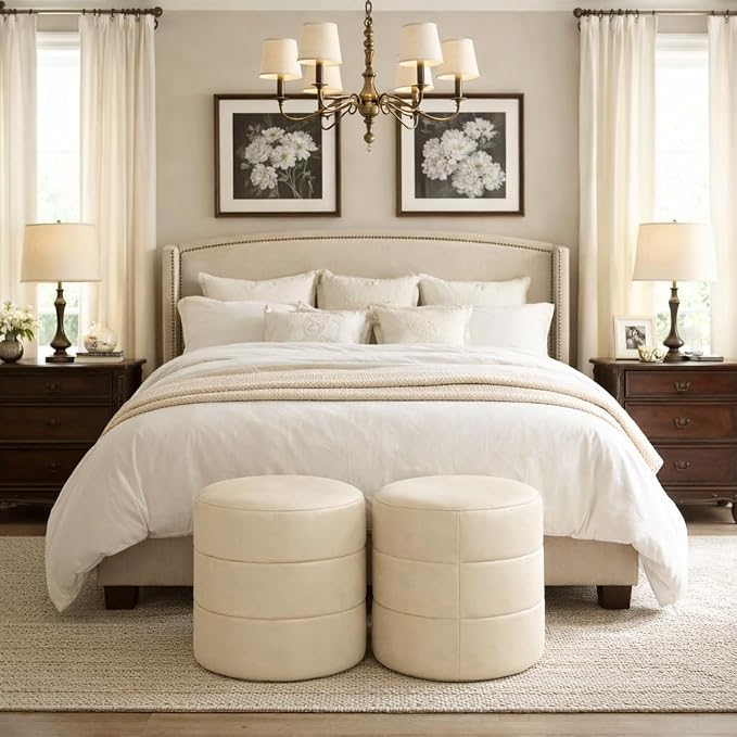 Cream Faux Leather