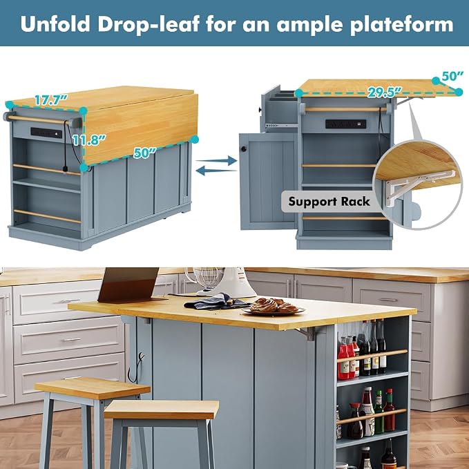 No Stools: Grey Blue