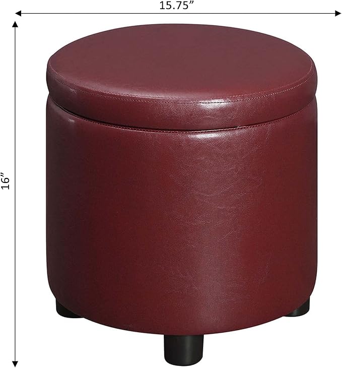 Burgundy Faux Leather