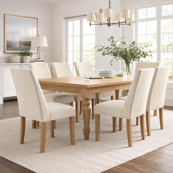 Stain Resistant Textured Linen Cream (Single Pack)