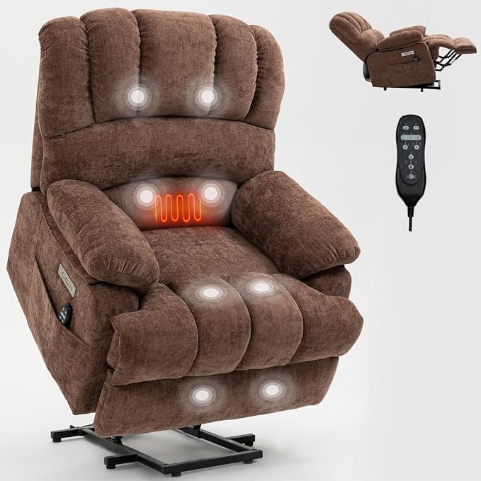 Brown + Chenille + Fiber Foam and Polyester Fiber Pad