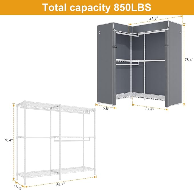 White Rack with Grey Cover