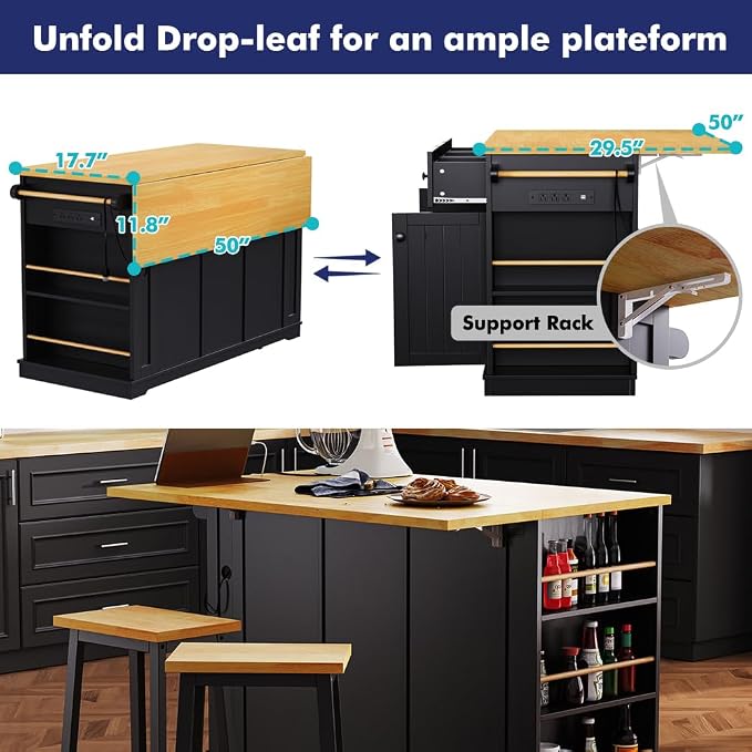 Black With 2 Stools
