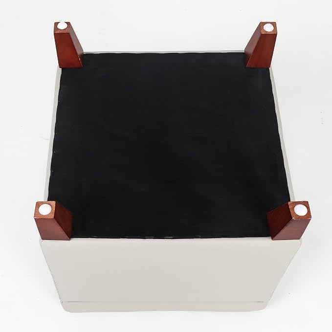 Leather Elephant Grey With Sturdy Wood Legs
