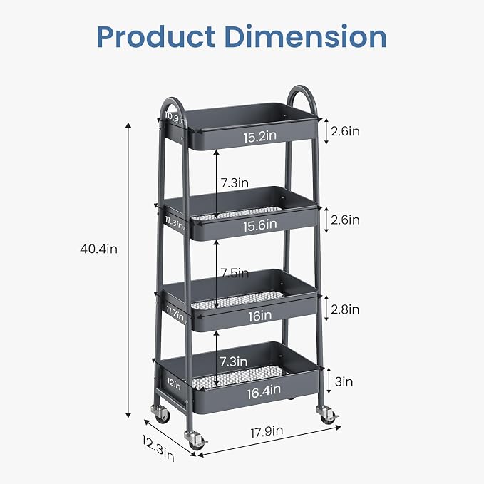 4-tier Deep Gray