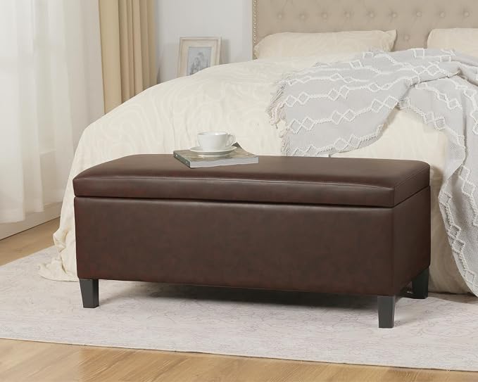 Brown Leather Lift Top
