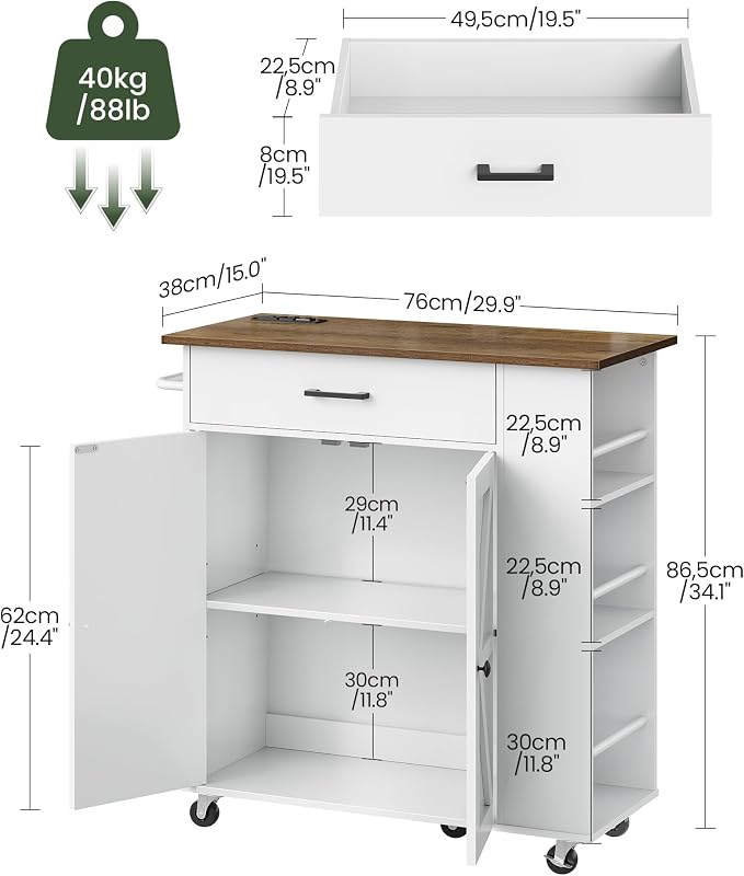 White and Walnut
