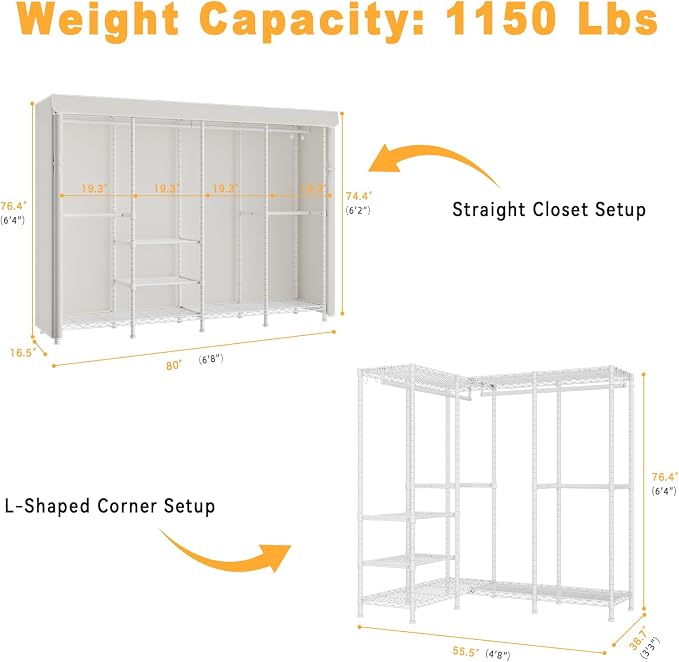White Rack with White Cover