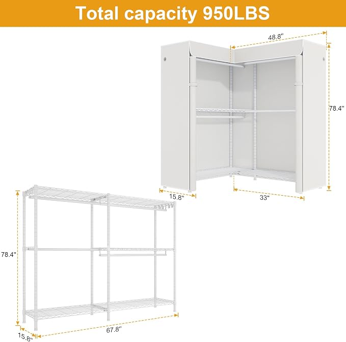 White Rack with White Cover