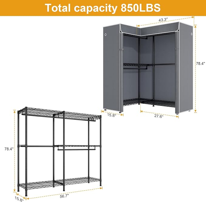 Black Rack with Grey Cover