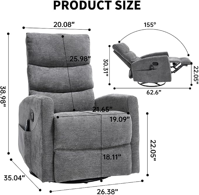 Grey + Metal & Wood + Fiber Foam and Polyester Fiber Pad-2
