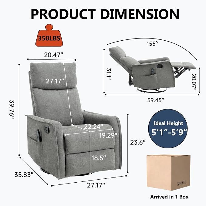 Grey + Metal & Wood + Fiber Foam and Polyester Fiber Pad-1