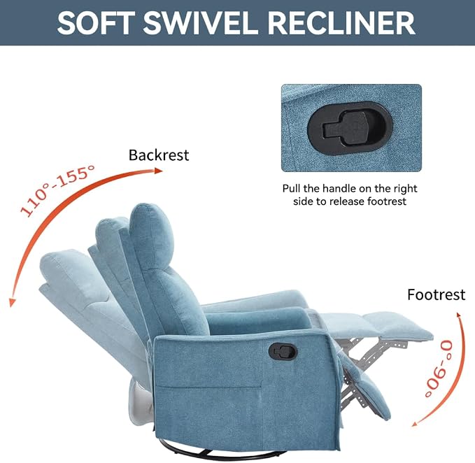 Blue + Metal & Wood + Fiber Foam and Polyester Fiber Pad