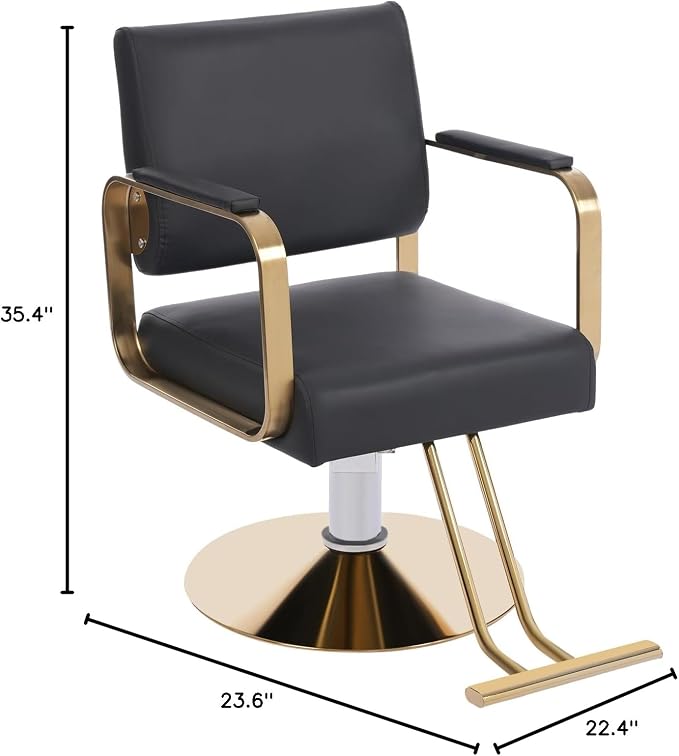 Gold Frame + Black Leather