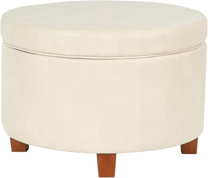 Cream Faux Leather